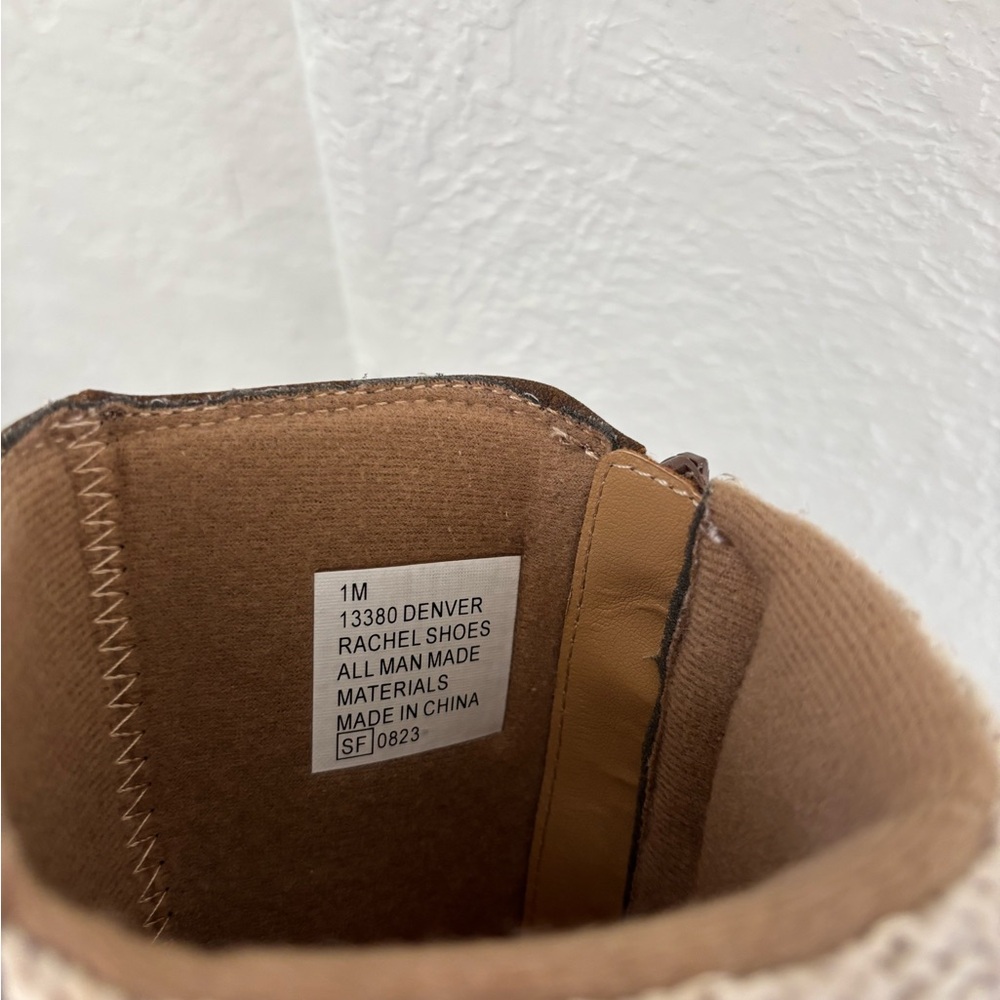 Rachel Shoes Brown Winter Boots with Knit Cuff - Picture 6 of 14